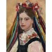 “Ukrainian Girl in a Vyshyvanka and Flower Wreath” – Original Painting by Marina Stognieva